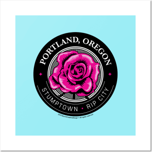 Portland Oregon Rose Design Posters and Art